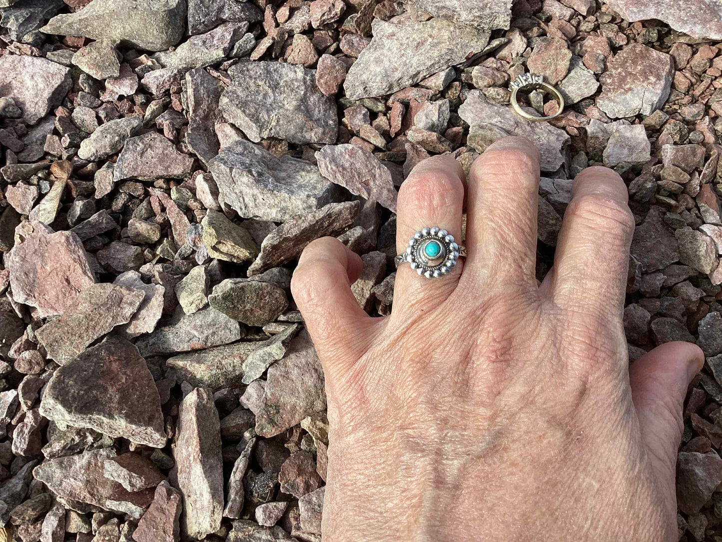 Sterling Silver and Turquoise Concho Ring