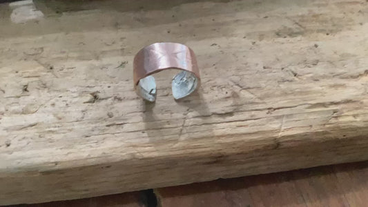 Copper and Sterling Silver Arrow Ring