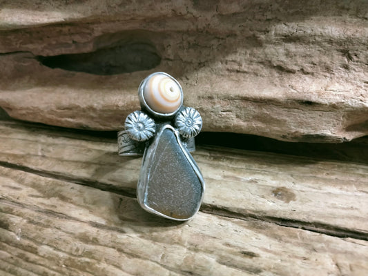 Sterling Silver, Sea Glass Ring